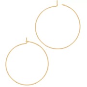 Aros pendientes de 35 mm - Acero inoxidable dorado 316L x2|raw }}