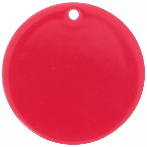 Colgante redondo de acetato transparente de 30 mm - Rojo cadmio x1