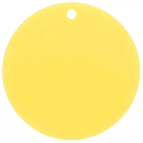 Colgante redondo de acetato transparente de 30 mm - Amarillo sol x1