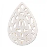 Entrepieza gota nácar 35 mm Natural