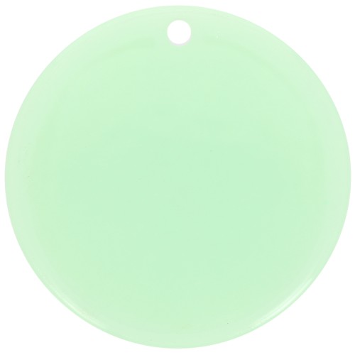 Colgante redondo de acetato transparente de 30 mm - Menta x1