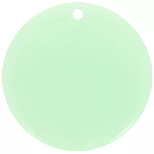 Colgante redondo de acetato transparente de 30 mm - Menta x1