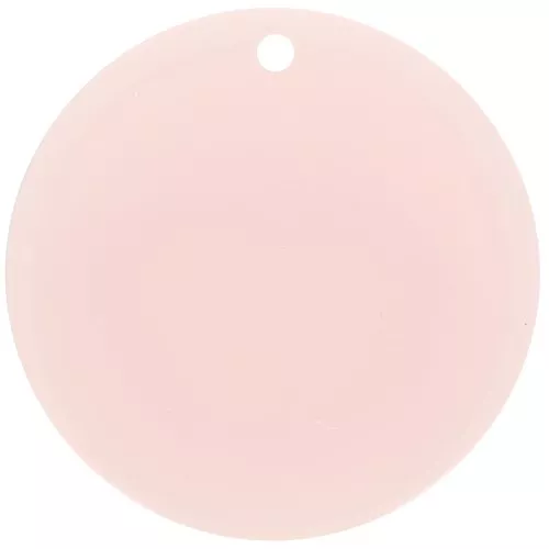 Colgante redondo de acetato transparente de 30 mm - Rosa pálido x1