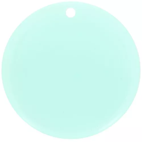Colgante redondo de acetato transparente de 30 mm - Verde agua x1