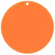 Colgante redondo acrílico transparente 50 mm - Albaricoque x1