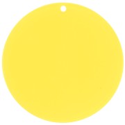 Colgante redondo de acrílico transparente 50 mm - Sunshine Yellow x1