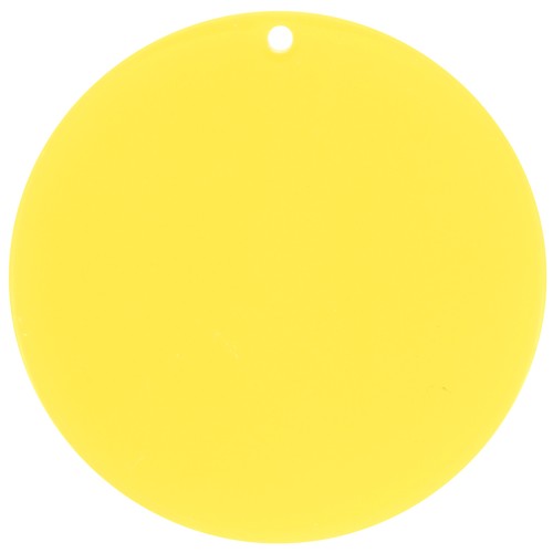 Colgante redondo de acrílico transparente 50 mm - Sunshine Yellow x1