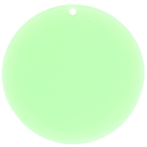 Colgante redondo acrílico transparente 50 mm - Menta x1