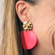 Colgante redondo acrílico transparente 50 mm - Menta x1