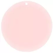Colgante redondo acrílico transparente 50 mm - Rosa pálido x1
