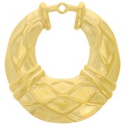 Colgantes gota calada efecto trenzado 31x29 mm - Acero inoxidable 304L Dorado x2|raw }}