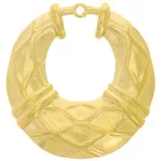 Colgantes gota calada efecto trenzado 31x29 mm - Acero inoxidable 304L Dorado x2