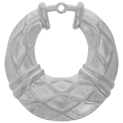 Colgantes de gota calada efecto trenzado 31x29 mm - acero inoxidable 304L x2