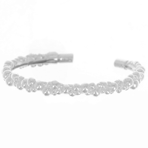 Anillo de alambre trenzado ajustable Talla 50 a 59 - Plata 925 x1