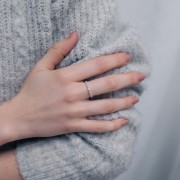 Anillo de alambre trenzado ajustable Talla 50 a 59 - Plata 925 x1