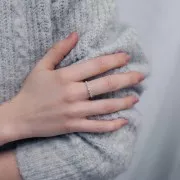 Anillo de alambre trenzado ajustable Talla 50 a 59 - Plata 925 x1