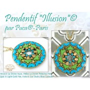 Cuentas de vidrio Helios® de Puca® 6x10mm - La Divine Aqua x10g