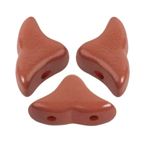 Cuentas de vidrio Helios® de Puca® 6x10mm - La Divine Terracotta x10g