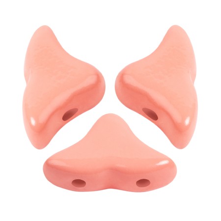 Cuentas de vidrio Helios® de Puca® 6x10mm - La Divine Peach x10g