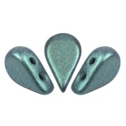 Amos® perlas de vidrio de Puca® 5x8 mm - Stardust Green x10g