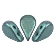 Amos® perlas de vidrio de Puca® 5x8 mm - Stardust Green x10g