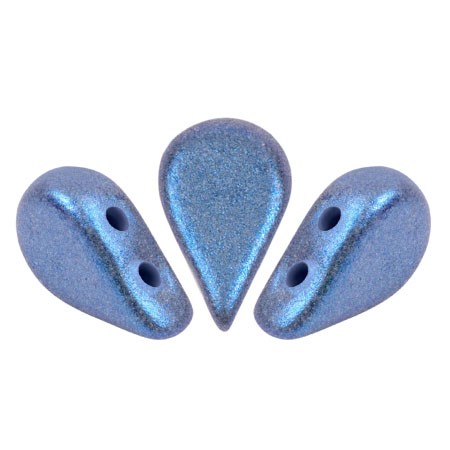 Amos® perlas de vidrio de Puca® 5x8 mm - Stardust Blue x10g