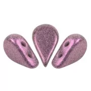 Amos® perlas de vidrio de Puca® 5x8 mm - Stardust Amethyst x10g