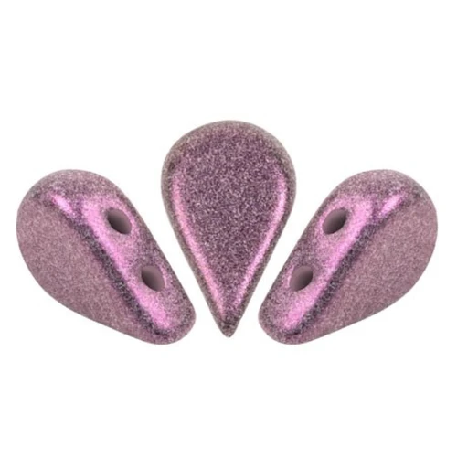 Amos® perlas de vidrio de Puca® 5x8 mm - Stardust Amethyst x10g