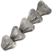 Cuentas flor de vidrio 5x6 mm - Crystal Chrome x10