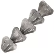 Cuentas flor de vidrio 5x6 mm - Crystal Chrome x10