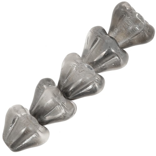 Cuentas flor de vidrio 5x6 mm - Crystal Chrome x10