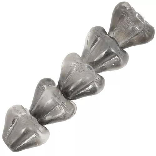 Cuentas flor de vidrio 5x6 mm - Crystal Chrome x10
