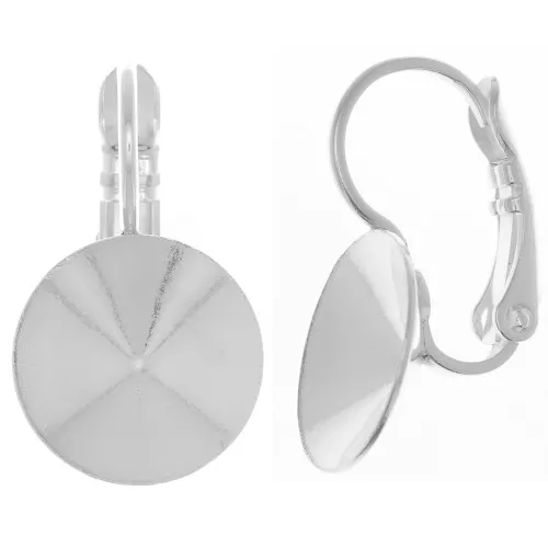 Ganchos pendientes PureCrystal 1122 12 mm Plateado x2