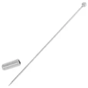 Fibula terminal bola 64 mm - Plateado x10