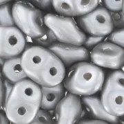 SuperDuo 2,5x5 mm Pearl Coat Silver x10g