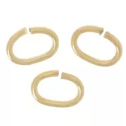 Anillas abiertas ovaladas 7,5x5x1 mm - Doradas con oro fino x50