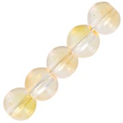 Cuentas de vidrio redondas 6 mm - Transparente - Amarillo - Oro x10|raw }}