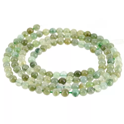Cuenta de gema redonda de 3mm - Jade nefrita x40cm
