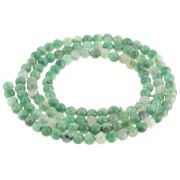 Cuentas de piedras preciosas redondas de 3 mm - Jade africano verde x40cm