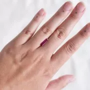 Turmalina rosa talla baguette 4x11.9 mm - 1.03 cts