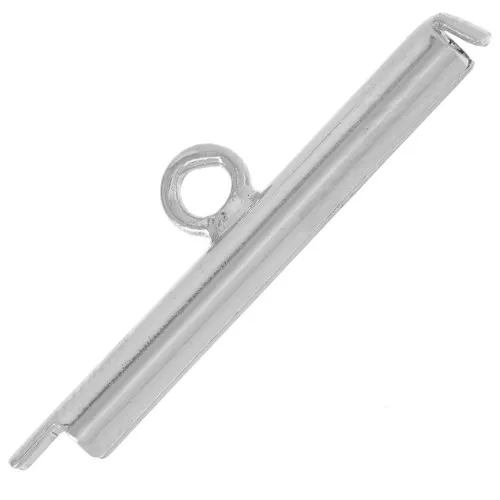 Cuenta de semillas Miyuki y punta para tejer Delica 20 mm plata x1