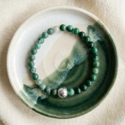 Cuentas redondas 6 mm gema - Jade africano verde x15
