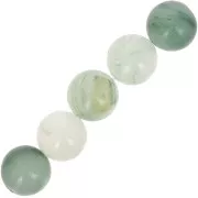 Cuentas redondas 6 mm piedra preciosa - Jade Verde Bingshan Cui x15