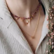 Colgante gota 18x7mm gema - Dorado Oro Fino - imita Esmeralda&Calcedonia x1