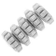 Cuentas redondas con bolitas 5 mm - Acero inoxidable 304L x5