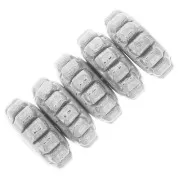 Cuentas redondas con bolitas 5 mm - Acero inoxidable 304L x5