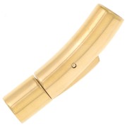 Cierre 30x7 mm para cordón de 5 mm en acero inoxidable 316L Dorado x1|raw }}