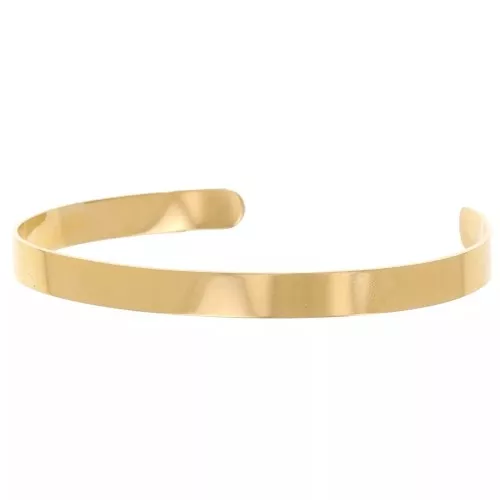 Pulsera Jonc de 6x160 mm - Acero inoxidable 316L Dorado x1