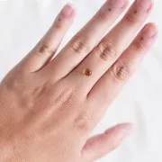 Citrino natural - cabujón redondo - 6.1 mm x1