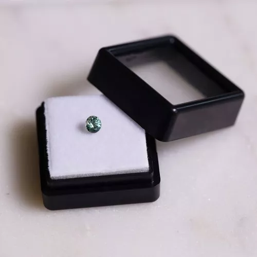 Zafiro Teal redondo 4 mm - 0.30 cts